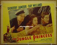 d373 JUNGLE PRINCESS vintage movie lobby card R46 Dorothy Lamour, Milland
