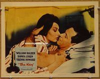 d377 KEY vintage movie lobby card #2 '58 William Holden, Sophia Loren