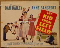 d874 KID FROM LEFT FIELD vintage movie title lobby card '53 Dan Dailey, baseball!