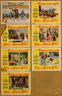 e769 KING OF THE KHYBER RIFLES 7 vintage movie lobby cards '54 Power