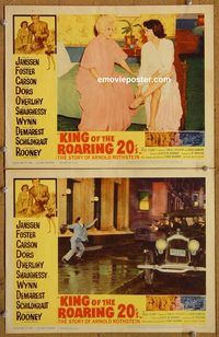 e156 KING OF THE ROARING 20's 2 vintage movie lobby cards'61 Arnold Rothstein