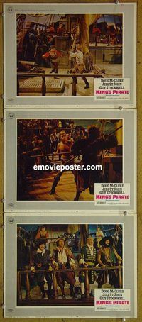 e327 KING'S PIRATE 3 vintage movie lobby cards'67 Doug McClure, Jill St. John