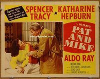 d513 PAT & MIKE vintage movie lobby card #4 '52 Spencer Tracy, Kate Hepburn