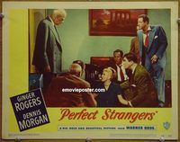 d520 PERFECT STRANGERS vintage movie lobby card #3 '50 Ginger Rogers