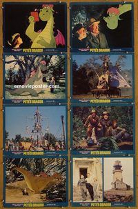 e880 PETE'S DRAGON 8 vintage movie lobby cards '77 Walt Disney, Rooney