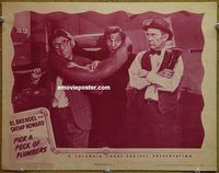 d523 PICK A PECK OF PLUMBERS vintage movie lobby card '44 Shemp Howard