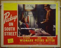 d524 PICKUP ON SOUTH STREET vintage movie lobby card #4 '53 Sam Fuller