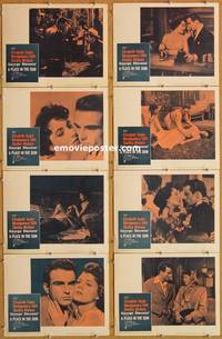 e881 PLACE IN THE SUN 8 vintage movie lobby cards R59 Monty Clift, Taylor