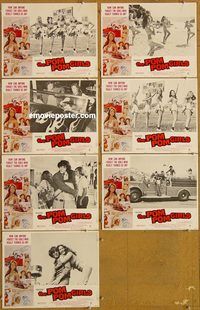 e796 POM POM GIRLS 7 vintage movie lobby cards '76 high school teen sex!