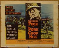 d943 PORK CHOP HILL vintage movie title lobby card '59 Gregory Peck, Rip Torn