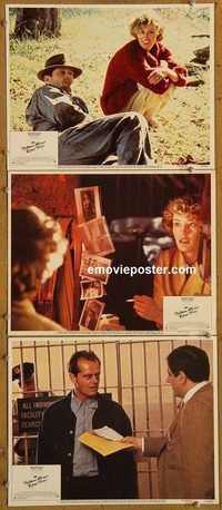 e354 POSTMAN ALWAYS RINGS TWICE 3 vintage movie lobby cards '81 Lange