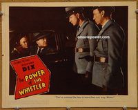d537 POWER OF THE WHISTLER vintage movie lobby card '45 Richard Dix, Carter