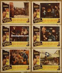 e690 PRIZE OF GOLD 6 vintage movie lobby cards'55 Richard Widmark, Zetterling