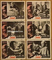e691 PYRO: THE THING WITHOUT A FACE 6 vintage movie lobby cards '63 Sullivan