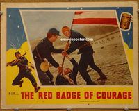 d564 RED BADGE OF COURAGE vintage movie lobby card #8 '51 Audie Murphy