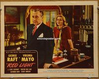 d566 RED LIGHT vintage movie lobby card #6 '49 George Raft, Virginia Mayo