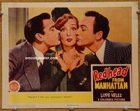 d568 REDHEAD FROM MANHATTAN vintage movie lobby card '43 Lupe Velez