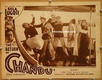 d572 RETURN OF CHANDU Chap 3 vintage movie lobby card '34 Bela Lugosi fights!