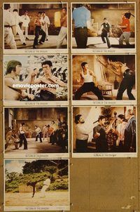 e801 RETURN OF THE DRAGON 7 vintage movie lobby cards '74 Bruce Lee