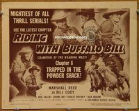 d970 RIDING WITH BUFFALO BILL Chap 8 vintage movie title lobby card '54 serial!