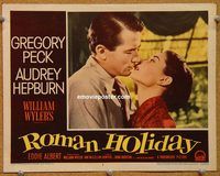 d586 ROMAN HOLIDAY vintage movie lobby card #5 '53 Audrey Hepburn, Peck