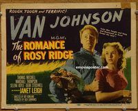 d975 ROMANCE OF ROSY RIDGE vintage movie title lobby card '47 1st Janet Leigh!