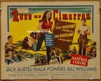 d976 ROSE OF CIMARRON vintage movie title lobby card '52 Jack Buetel, Mala Powers