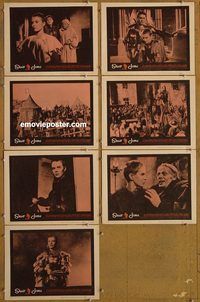 e804 SAINT JOAN 7 vintage movie lobby cards '57 Jean Seberg, Richard Widmark