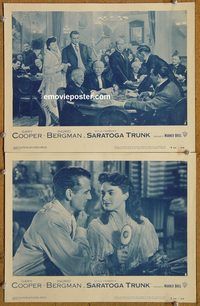 e210 SARATOGA TRUNK 2 vintage movie lobby cards R54 Gary Cooper, Bergman