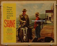 d618 SHANE vintage movie lobby card #7 R59 Alan Ladd, Brandon De Wilde