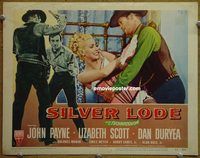 d630 SILVER LODE vintage movie lobby card #1 '54 John Payne, Dan Duryea
