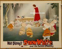 d644 SNOW WHITE & THE SEVEN DWARFS vintage movie lobby card R67 Disney!