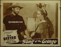 d650 SONG OF THE GRINGO vintage movie lobby card R40s Tex Ritter, Woodbury