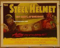 e003 STEEL HELMET vintage movie title lobby card '51 Sam Fuller, Robert Hutton