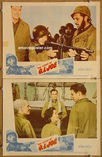 e226 STORY OF GI JOE 2 vintage movie lobby cards R49 Robert Mitchum