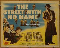 e010 STREET WITH NO NAME vintage movie title lobby card '48 Richard Widmark, Nolan