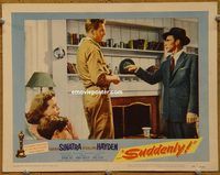 d670 SUDDENLY vintage movie lobby card #4 '54 Frank Sinatra, Sterling Hayden