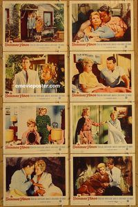 e890 SUMMER PLACE 8 vintage movie lobby cards '59 Sandra Dee, Troy Donahue