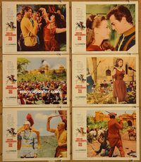 e708 TARAS BULBA 6 vintage movie lobby cards '62 Tony Curtis, Brynner