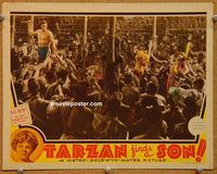 d679 TARZAN FINDS A SON vintage movie lobby card '39 Johnny Weissmuller
