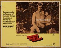 d680 TARZAN'S DEADLY SILENCE vintage movie lobby card #4 '70 Ron Ely w/ boy!