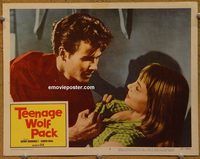 d682 TEENAGE WOLF PACK vintage movie lobby card #3 '57 Horst Buchholz, Baal