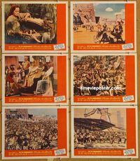 e709 TEN COMMANDMENTS 6 vintage movie lobby cards R66 Charlton Heston