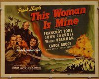 e025 THIS WOMAN IS MINE vintage movie title lobby card '41 Franchot Tone