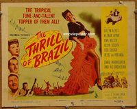 e028 THRILL OF BRAZIL vintage movie title lobby card '46 Evelyn Keyes, Wynn