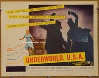 e045 UNDERWORLD USA vintage movie title lobby card '60 Sam Fuller, Cliff Robertson