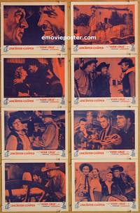 e895 VERA CRUZ 8 vintage movie lobby cards R60s Gary Cooper, Burt Lancaster