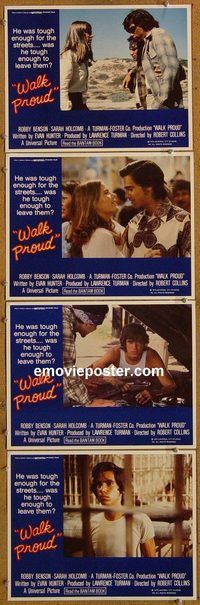 e517 WALK PROUD 4 vintage movie lobby cards '79 Robby Benson, Holcomb