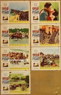 e827 WAR & PEACE 7 vintage movie lobby cards R63 Audrey Hepburn, Fonda