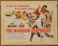 e052 WARRIOR EMPRESS vintage movie title lobby card '60 Tina Louise, Kerwin Mathews